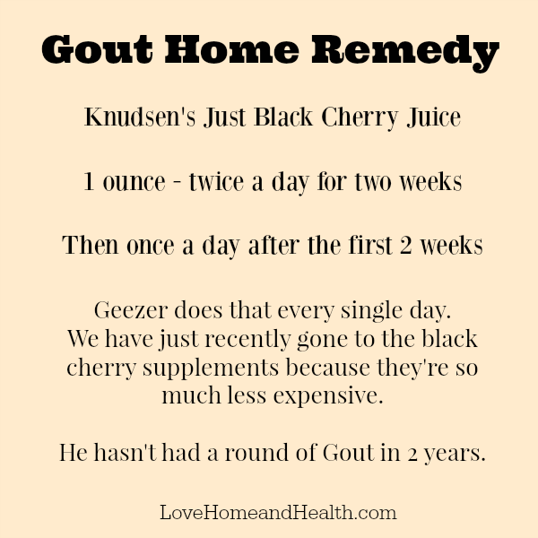 Gout Home Remedy - Love, Home and Health