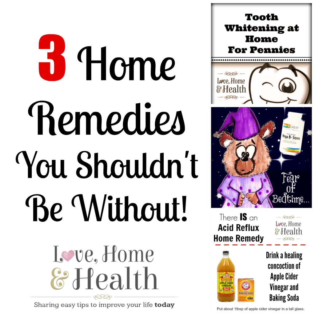 3 Home Remedies You Shouldn't Be Without! at www.LoveHomeandHealth.com