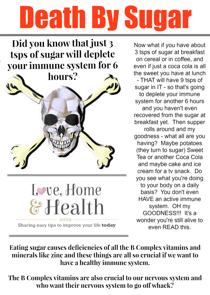 Death by Sugar @ www.LoveHomeandHealth.com