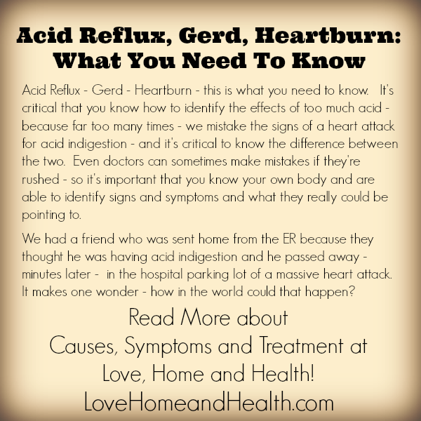 Acid Reflux - Love Home and Health