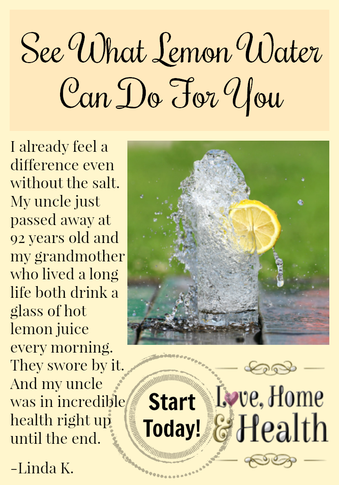 lemon water - love, home and health