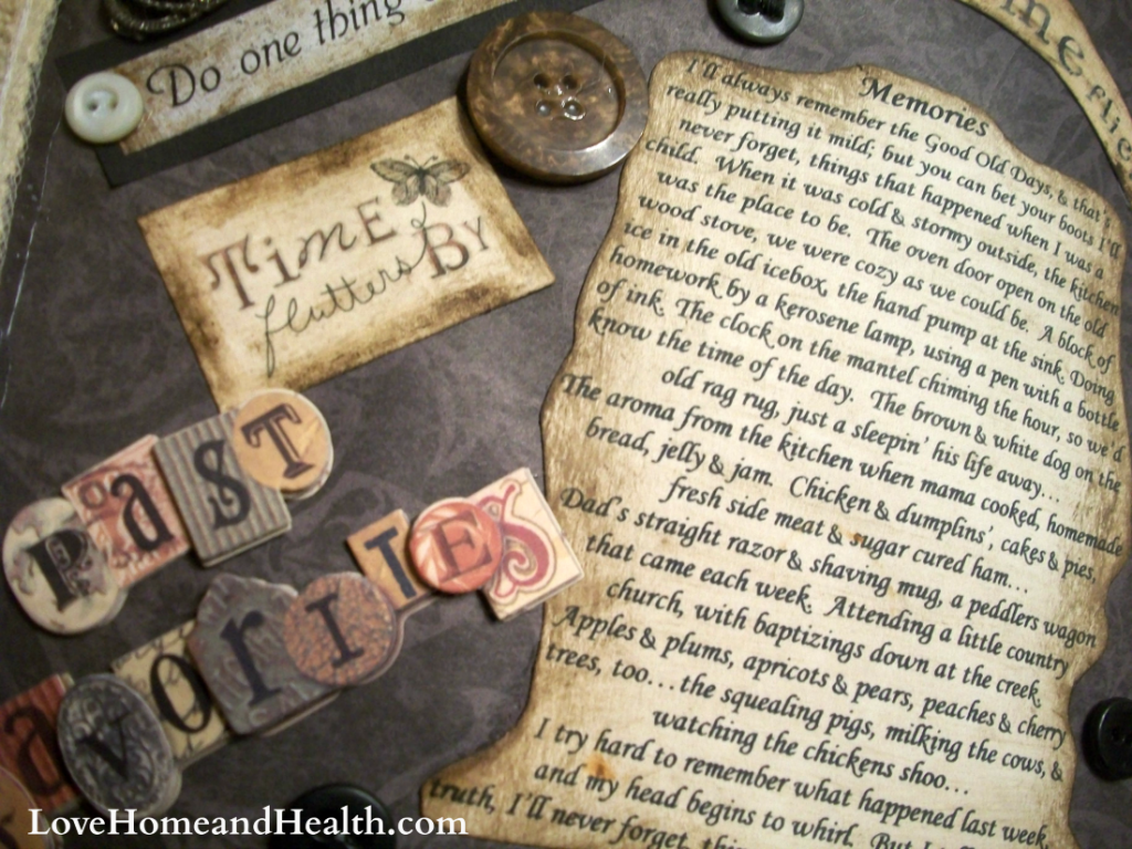 kitchen witch junk journal - love home and health