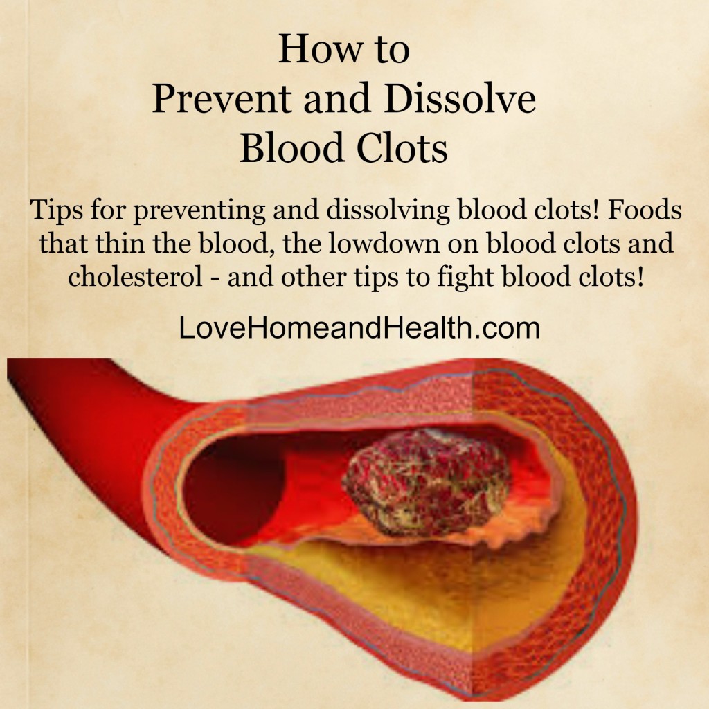 low fat diet for dissolving blood clots