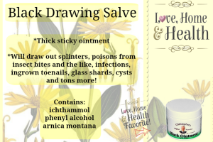 Black Drawing Salve @ www.LoveHomeandHealth.com